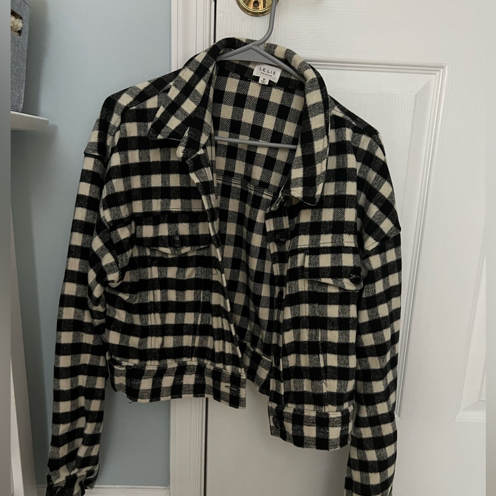 Black and White Gingham Jacket